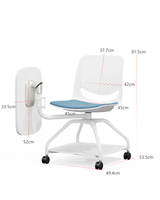 Chaise de bureau extensible moderne à succès avec étagère à roulettes en PP durable