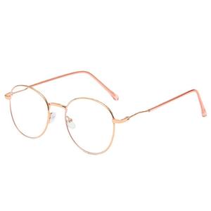 Montures de lunettes rondes ultralégères pour femmes, Protection anti-lumière bleue, verres Plano, design optique à monture complète, YC7009 B2 - Product Image 3