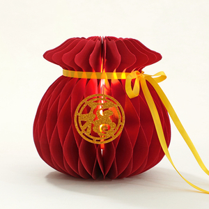 Decorazione Personalizzata a Nido d'Ape in Carta, Ornamento Portafortuna per il <span class=keywords><strong>Capodanno</strong></span> Cinese, Centrotavola 3D per Casa e Negozi - Product Image 3