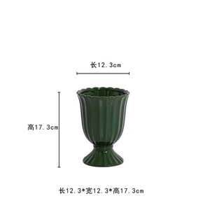 Vase en céramique à colonne romaine de style campagnard français en L Design transfrontalier moderne simple pour l'aménagement de fleurs à l'hôtel et à la maison - Product Image 5