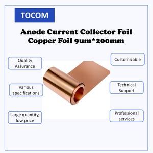 Anode hiện tại Collector lá carbon tráng tùy chỉnh lá đồng 9um + 1um * 200mm 10M pin Lithium ion - Product Image 2