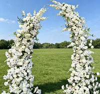 Arche de fleurs artificielles pour mariage, arrangement de fond avec fleurs en soie et support pour décoration de mariage, arche de fleurs artificielles