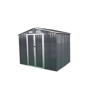 Outdoor Metal Storage Shed Rectangle Iron <b>Waterproof</b> <b>Tools</b> Garden Yard Use - Product Image 2