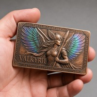 Pièce de collection de luxe en cuivre fin .999 de 1 oz, carte commémorative Valfiört, pièce de défi viking nordique personnalisée en relief 3D