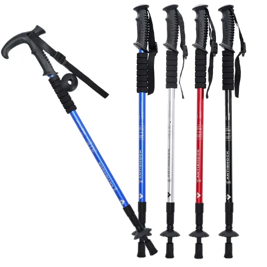 Draagt Hoge Kwaliteit Veelzijdigheid Aluminium Trekking Pole 3 Sectie Wandelstokken