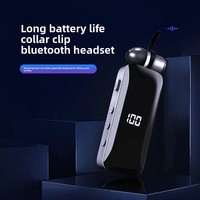 Écouteur sans fil à clipser 5.3 avec affichage numérique LED, réduction de bruit ENC, étanchéité IPX5, autonomie de 20 heures, personnalisable