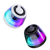Haut-parleur Bluetooth portable RGB Cyber Mini Speaker avec haut-parleur de 40 mm, son stéréo, haut-parleur sans fil magnétique pour utilisation avec un téléphone