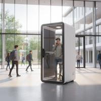 Cabine de réunion acoustique minimaliste insonorisée, cabine de travail écologique pour studio créatif et designer