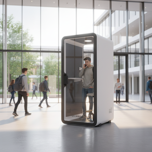 Cabina Acústica Minimalista para Reuniones, Cabina <span class=keywords><strong>de</strong></span> Oficina Insonorizada, Cabina <span class=keywords><strong>de</strong></span> Trabajo Ecológica y Privada para Estudio Creativo y Diseñadores - Product Image 1