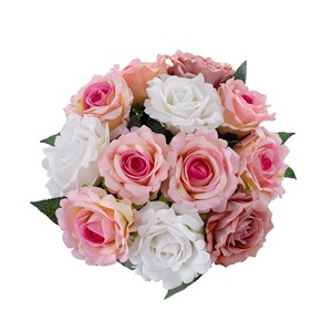 Roses artificielles Ruyi Rose Factory, branche unique, tissu tissé à la main, décorations de mariage - Product Image 5