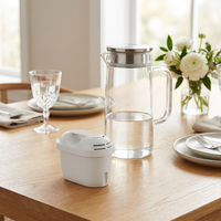 Cartouche de rechange en PP de qualité alimentaire pour carafe filtrante d'eau alcaline, durée de vie 360L, sans plomb ni mercure, eau au goût pur