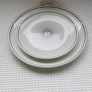 Ensemble d'assiettes en céramique de luxe 2 pièces pour salle à manger Style Europe occidentale porcelaine décor à la maison plats et assiettes en gros - Product Image 1
