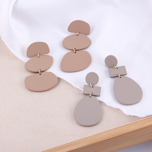 <span class=keywords><strong>Orecchini</strong></span> a goccia geometrici a doppio cerchio a doppio cerchio in <span class=keywords><strong>argilla</strong></span> <span class=keywords><strong>polimerica</strong></span> per festa di nozze o regalo - Product Image 1