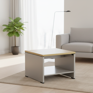 Moderne opvouwbare, omvormbare, automatische rechthoekige salontafel met houten verbindingssysteem, woonkamermeubel, decoratief centraal element - Product Image 3