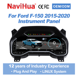 NaviHua - Tableau de bord numérique de style nouveau pour voiture avec Carplay, compteur de vitesse automatique, système Linux pour Ford F150 2015-2020, cockpit virtuel - Product Image 1