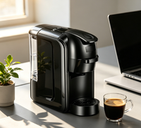 Machine à café à capsules 3-en-1 pour la maison, pression 19 bars, compatible avec les capsules NES DG, café en poudre, réservoir d'eau de 0,6 L, arrêt automatique