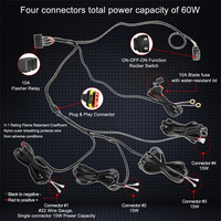 Faisceau de câblage automobile personnalisé 12V pour clignotants UTV avec interrupteur à bascule pour Polaris RZR Ranger Maverick X3 Talon Mule