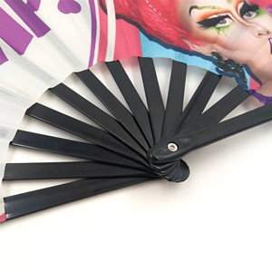 Ventilateur rafraîchissant 2021 personnalisé avec votre logo, 33x60cm (13x24 pouces), en bambou, plastique et tissu, grand éventail de Kung Fu, grand éventail - Product Image 4