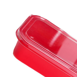 Boîtes d'emballage rectangulaires en plastique PET de qualité alimentaire 0,3 mm pour biscuits, gâteaux, pâtisseries, sushis et salades, avec <span class=keywords><strong>couvercle</strong></span> <span class=keywords><strong>plat</strong></span>, vente en gros usine, acceptation des commandes. - Product Image 2