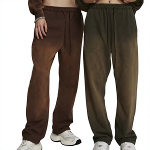 Hight Quality Hot Sale Warm Thicker Cotton Fleece Sweatpants Acid Wash Sunfaded Trousers Wholesale Jogger Sweatpants Men & Women - Product Image 1