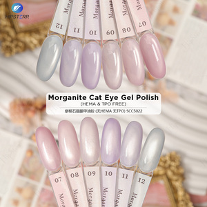Vernis Gel Effet Œil de Chat Magnétique de Haute Qualité OEM, Longue Durée, Sans HEMA ni TPO, Effet Verre Morganite, Logo Personnalisé - Product Image 2