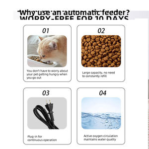 Nuevo Diseño, Dispensador de Agua y Comida Automático 2 en 1 Portátil y Sólido <span class=keywords><strong>para</strong></span> Mascotas, Bebedero Eléctrico USB <span class=keywords><strong>para</strong></span> Perros y Gatos - Product Image 5