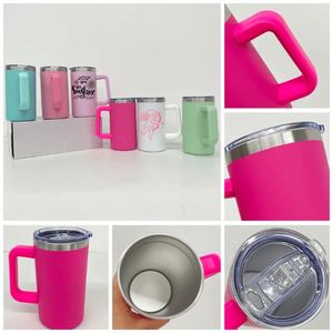 Mug de voyage isotherme en acier inoxydable de 20 oz avec poignée et couvercle, maintien thermique de 12 à 24 heures, tasse de bureau, cadeau par sublimation - Product Image 4