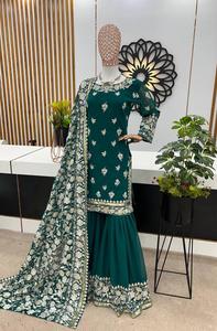 Printed and Dupatta Set with Heavy Embroidery Work Trendy Womens Traditional Wear at Effective Price - Product Image 6