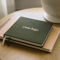 Carnets personnalisés en papier PU lin gaufré avec texte sur mesure, journaux personnalisés, livres vierges à couverture personnalisée, 60 feuilles, cadeau