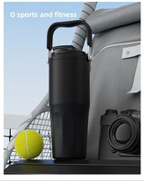 Nouvelle Tasse Isotherme Cylindrique Portable Grande Capacité Double Paroi en Acier Inoxydable 316 avec Revêtement Céramique – Cadeau de Voyage – Isolation Sous Vide 6-12 Heures