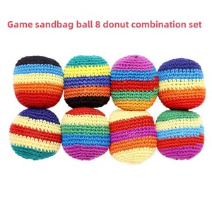 Bolsa de Fútbol de Ganchillo, Hacky Ball, Bolsa de Arena de Plástico, Bolsa Arcoíris, Bolsa de Patadas, Balón de Fitness, Juguete Interactivo para Coordinación Mano-Ojo - Product Image 3