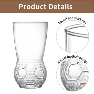 Mug à bière en verre en forme de ballon de football de 450 ml en gros, design de football, tasse <span class=keywords><strong>pour</strong></span> <span class=keywords><strong>bar</strong></span> sportif et fête, tasse <span class=keywords><strong>pour</strong></span> célébration de course - Product Image 4