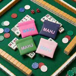 PU Squeeze Mahjong Pouch Mahjong Dice Bags Mini Dice Coin Tiles Purse for <b>Board</b> Game Party Travel - Product Image 3
