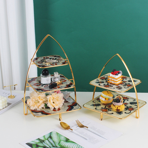 Dessert Display <strong>Stand</strong> Cake Decorating <strong>Food</strong> Dessert Three <strong>Tier</strong> Glass Cake <strong>Stand</strong> for Birthday Wedding Party - Product Image 3