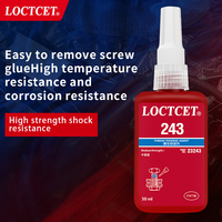 LOCTCET 243 Bloqueur-filet Résistance moyenne Primer-less Threadlocker Agent de blocage du filetage Adhésif instantané Adhésif époxy