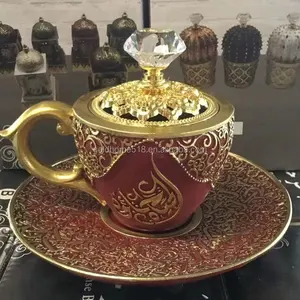 ramadan gifts arabic cup mubkhara incense burner stick set resin incense burning