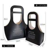 Sac à main en papier kraft portable en gros pour fleuriste, recyclable, imperméable, emballage de bouquet, boîte cadeau avec impression en relief
