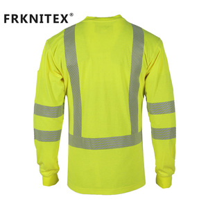 بيع بالجملة عالية الوضوح تنفس لحام الملابس طويلة الأكمام FR لحام عاكس CAT2 ميكانيكي مرحبا فيس قمصان العمل - Product Image 3