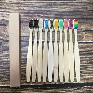 Bamboo Toothbrush Soft Bristles Biodegradable Adult Manual Toothbrush Kraft Paper Packaging - Product Image 4
