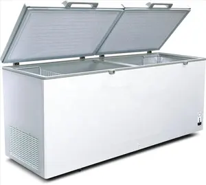 700L Supermarket Commercial Chest Freezer For Ice Cream With Wheels