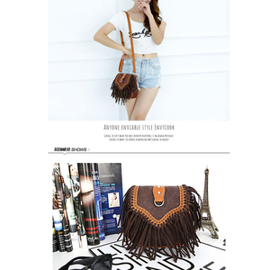 2024 <span class=keywords><strong>carnaval</strong></span> bohemio Hobo Vintage mujer bandolera con borlas Faux PU cuero Azteca Sling bolso <span class=keywords><strong>de</strong></span> hombro para mujer - Product Image 5