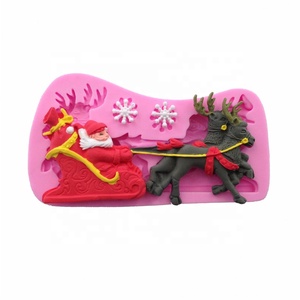 Offre Spéciale Père Noël Noël Série Outil de Décoration De Gâteau Fondant Silicone <span class=keywords><strong>Moule</strong></span> - Product Image 2