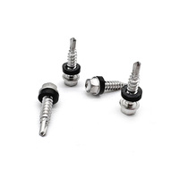 China Stainless Steel Metric Fastener Roofing Screws Hex Washer Head Self Tapping Self Drilling Tek Screws