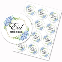 Etiquettes décoratives pour Ramadan Mubarak, autoadhésifs musulmans, pour cadeaux du Festival Kareem, EID Mubarak, étiquettes décoratives, fleurs