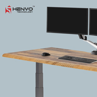 Bureau debout moderne en acier, ergonomique, extensible, réglable en hauteur, table d'ordinateur modulaire, montage facile pour bureau contemporain