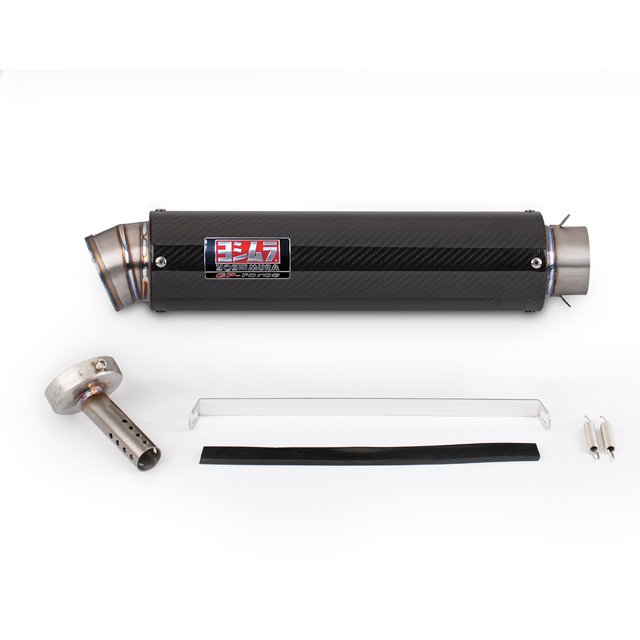 60mm/51mm GP Moto yoshimura exhaust Muffler Titanium Alloy Carbon Tube 450MM for R1 R3 S1000RR PCX ADV750 Z1000 Z900