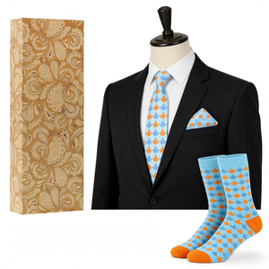 V&J Wholesale : Créez votre propre ensemble personnalisé de cravate, pochette de costume et chaussettes <span class=keywords><strong>pour</strong></span> homme, ensemble de cravate formel <span class=keywords><strong>pour</strong></span> mariage - Product Image 3