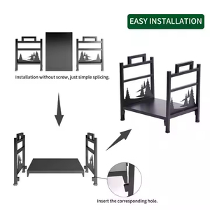 Brasero Moderno para Jardín <span class=keywords><strong>con</strong></span> Soporte para Leña, Brasero <span class=keywords><strong>de</strong></span> Hierro y Porta Leños, Fabricado por Firepit - Product Image 5