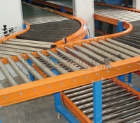 Convoyeur à rouleaux coniques avec rail de guidage pour la logistique d'entrepôt, système automatisé de manutention de matériaux par convoyeur à rouleaux