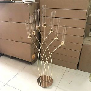 Golden Silver Candlestick for <b>Weddings</b> Table Centerpieces Decoration <b>Candle</b> Holder Iron Candelabras Candlestick - Product Image 3